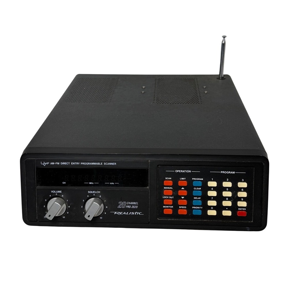 Realistic Pro-2020 20 Channel Programmable Scanner 20-112 Vintage Japan Black